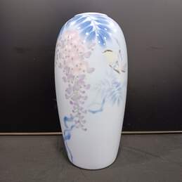 Vintage Fukagawa Cherry Blossom Pattern w/ Bird Porcelain Vase