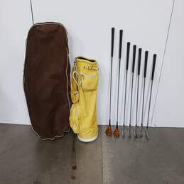7PC Wilson Golf Clubs & Yellow Golf Bag Bundle