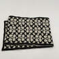 Womens Black White Signature Print Rectangle Wool Neck Scarf One Size image number 1