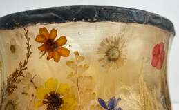 Vintage MCM Lucite Acrylic Pressed Flowers 5 inch Tall Container/Vase alternative image