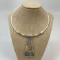 Designer Robert Lee Morris Soho Two-Tone Pendant Choker Necklace image number 1