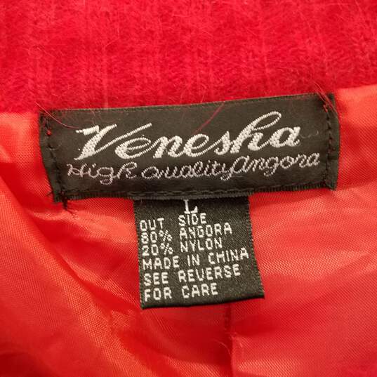 Vintage Venesha Red Button Up Sweater Size L image number 3