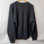 Pendleton Virgin Wool Charcoal Gray Button LS V-Neck Sweater XL image number 2