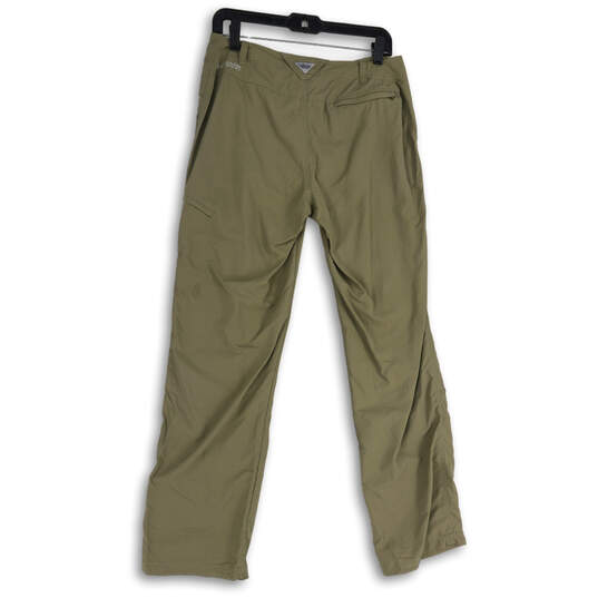 Womens Green Flat Front Straight Leg Hiking Ankle Pants Size 10 R image number 2