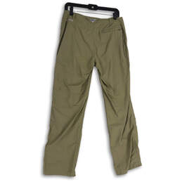 Womens Green Flat Front Straight Leg Hiking Ankle Pants Size 10 R alternative image