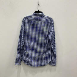 Mens Blue Plaid Grant Fit Pocket Long Sleeve Collared Button-Up Shirt Sz XL alternative image