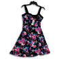 NWT Womens Multicolor Floral Sleeveless Short Fit & Flare Dress Size Large image number 1