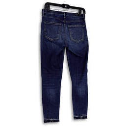 Womens Blue Medium Wash Regular Fit Pockets Stretch Skinny Jeans Size 28 alternative image