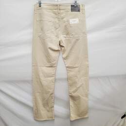 NWT AG Protégé MN's Ivory Straight Leg Cotton Blend Pants Size 32 x 32 alternative image