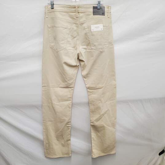 NWT AG Protégé MN's Ivory Straight Leg Cotton Blend Pants Size 32 x 32 image number 2