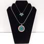 Bundle of Assorted Turquoise Stone & Silver Tone Fashion Costume Jewelry image number 2