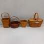 4 Vintage Longaberger Handwoven Baskets image number 2