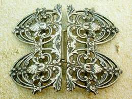Vintage 925 Sterling Silver Ornate Nouveau Belt Buckle