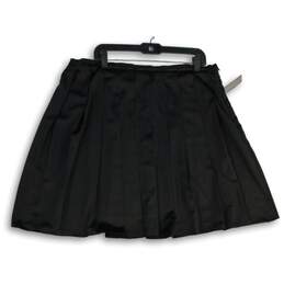 NWT Old Navy Womens Black Pleated Side Zip Short Mini Skirt Size 16