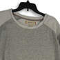 Mens Gray Heather Long Sleeve Round Neck Logo Pullover Sweatshirt Size XXL image number 3