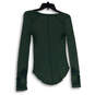 Womens Green Masquerade Cuff Long Sleeve Pullover Blouse Top Size XS image number 2