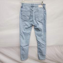 NWT Mavi WM's Tess High Rise Light Blue Pin Stripe Skinny Jeans Size 25 x 27 alternative image