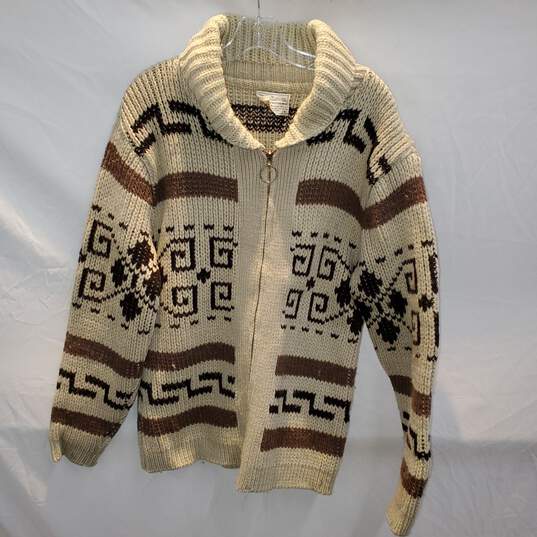 Pendleton High Grade Western Wear Wool Full Zip Knit Cardigan Sweater Size M image number 1