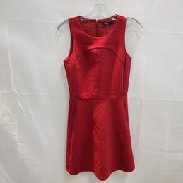 Madewell Red Sleeveless Zip Back Dress Size 00