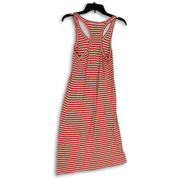 Womens Red White Striped Scoop Neck Sleeveless Pullover Tank Dress Size XXS alternative image