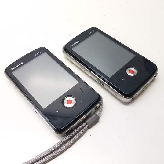 Set of 2 Panasonic HM-TA2 HD Pocket Camcorders image number 4