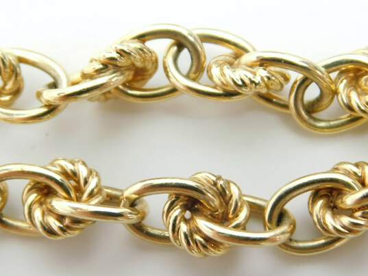 14K Yellow Gold Fancy Link Chain Bracelet 14.5g image number 7