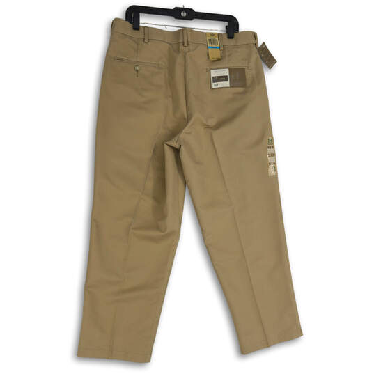 NWT Mens Khaki Flat Front Straight Leg Chino Pants Size W36 L29 image number 2