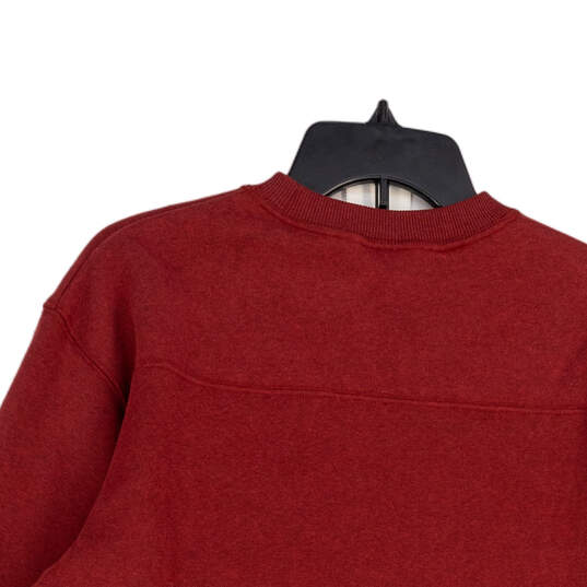 Womens Red Long Sleeve Crew Neck Pullover Sweatshirt Size Medium image number 4