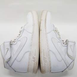 AUTHENTICATED COA Nike Air Force 1 Triple White Mid Men's Sneakers Size 13 alternative image
