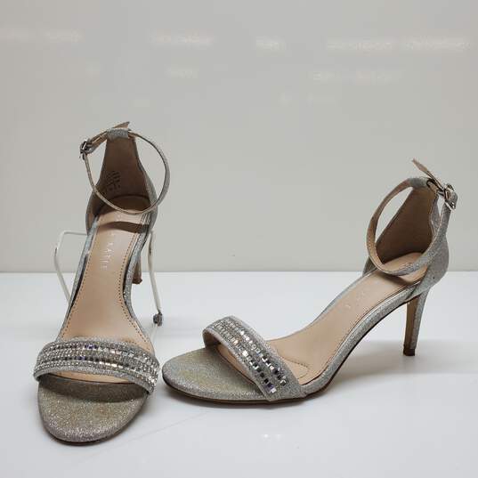 Kelly & Katie KIRSTIE Women's Silver Glitter Heels  Size 6 image number 1