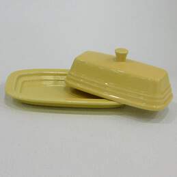 Vintage Fiesta Yellow Nesting Mixing Bowls W/ Covered Butter Dish Fiestaware alternative image