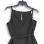 NWT Womens Black Pleated Sleeveless V-Neck Knee Length A-Line Dress Size 8 image number 4