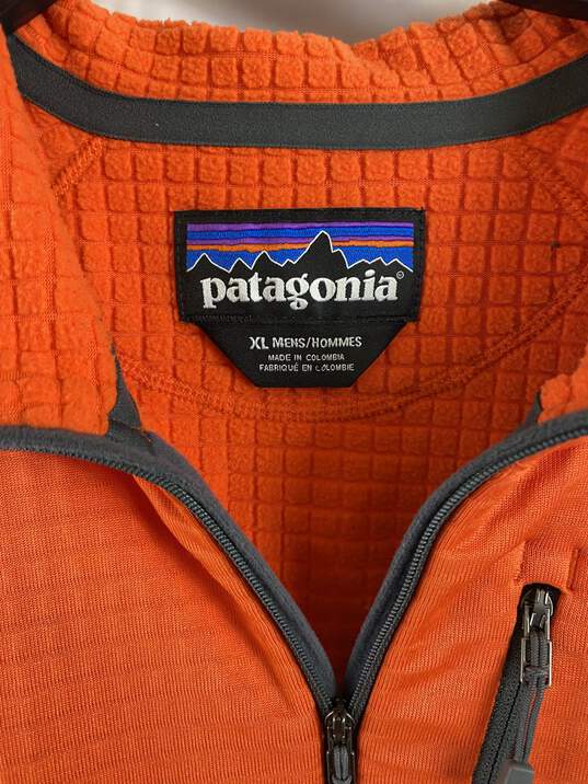 Patagonia Men Orange Half Zip Henley Sweater XL image number 3