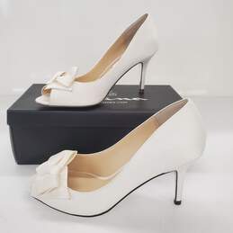 Nina Satin Pump Bow Women Sandal Heels Size 7.5 with Box