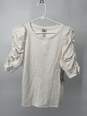 Worthington Womens Cream Puff Sleeve Blouse Top Size Medium T-0528908-J image number 1