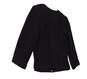 Womens Black Long Sleeve Round Neck Snap Front Jacket Size 8 image number 3