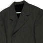 Mens Gray Long Sleeve Pockets Single Breasted Three Button Blazer Size 42R image number 3