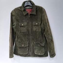 Men's Green Suede Ralph Lauren Seattle Jacket Size M