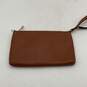 Michael Kors Womens Brown Gold Outer Zip Pocket Clutch Wristlet Wallet Purse image number 2