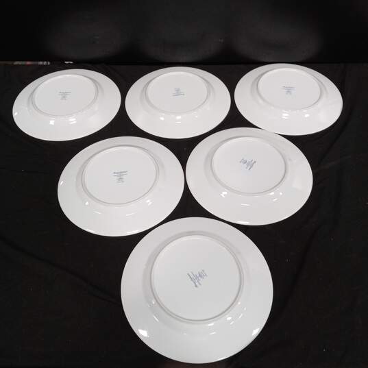 6PC Lenox Bouquet Collection Pink Lily Pattern Dinner Plate Bundle image number 2