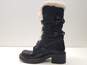Coach Pebble Leather Tanker Moto Boots Black 5 image number 6