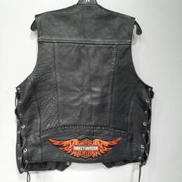 Men's Leather Gallery Street Glide Harley-Davidson Motorcycle Vest Sz M alternative image