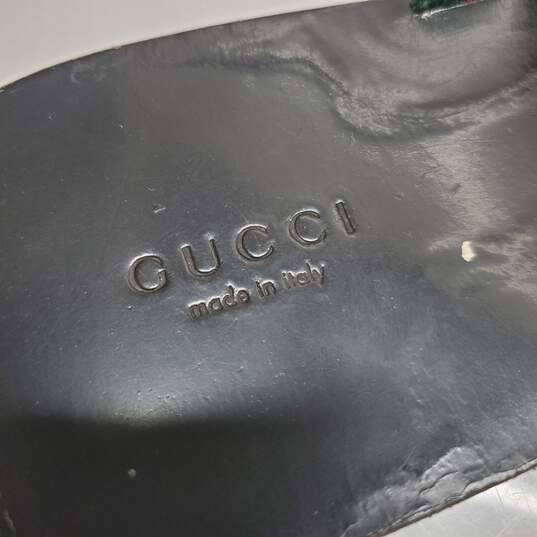 AUTHENTICATED MEN'S GUCCI 'KIKA' GG BUCKLE THONG SANDALS SIZE 7.5? (10in x 4.5in) image number 4