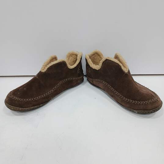 Sorel Men's Brown Suede Slippers Size 12 image number 2