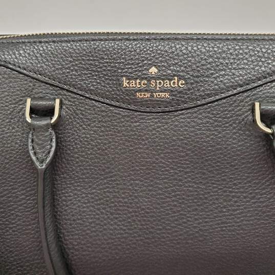 Kate Spade New York Pebbled Leather Mimi Satchel (Black)