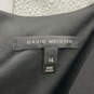 Womens Black V-Neck Long Sleeve Side Drap Back Zip Sheath Dress Size 14 image number 4