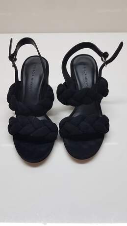 Rebecca Minkoff Black Leather Heeled Sandals Size 6.5