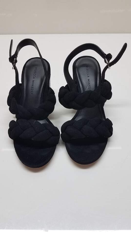 Rebecca Minkoff Black Leather Heeled Sandals Size 6.5 image number 1