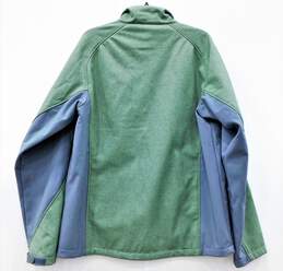 Mens Green Gray Softshell Comfort Jacket Size L alternative image