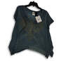 NWT Womens Blue Cap Sleeve Round Neck Eagle Studded Pullover T-Shirt Size S image number 1